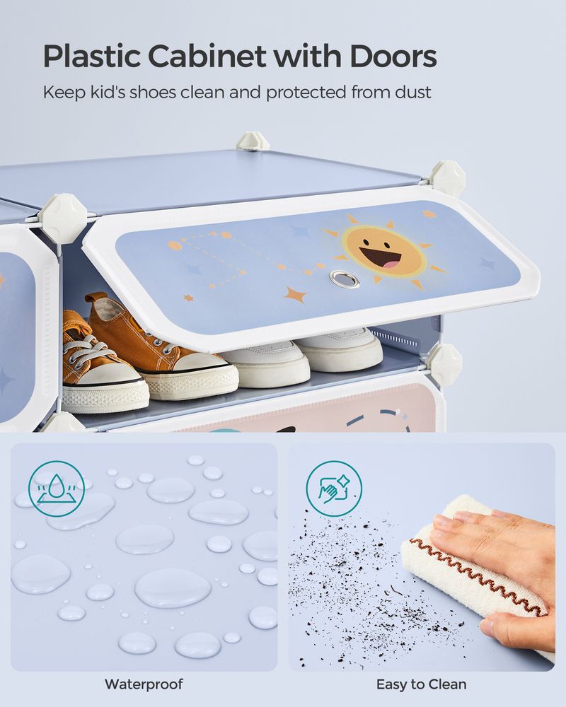 SONGMICS Kids' Shoe Rack with Doors