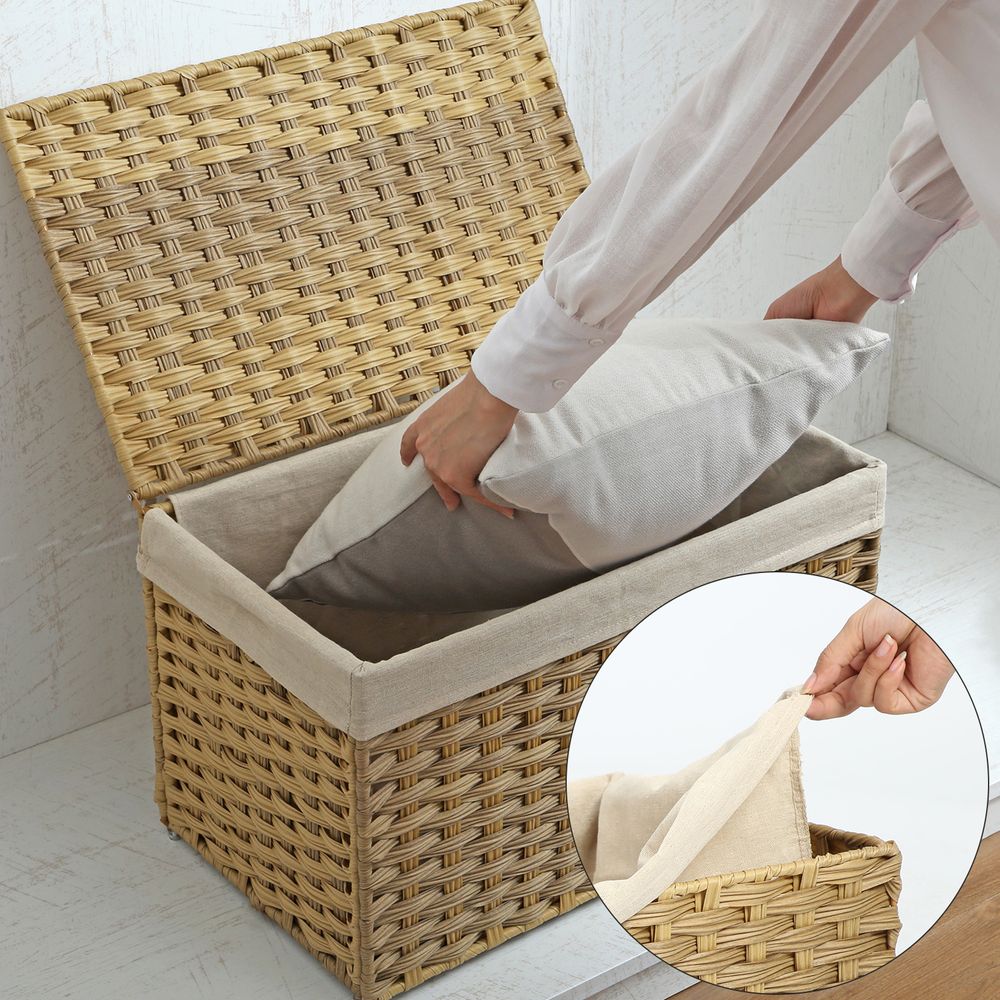 SONGMICS Storage Basket with Lid