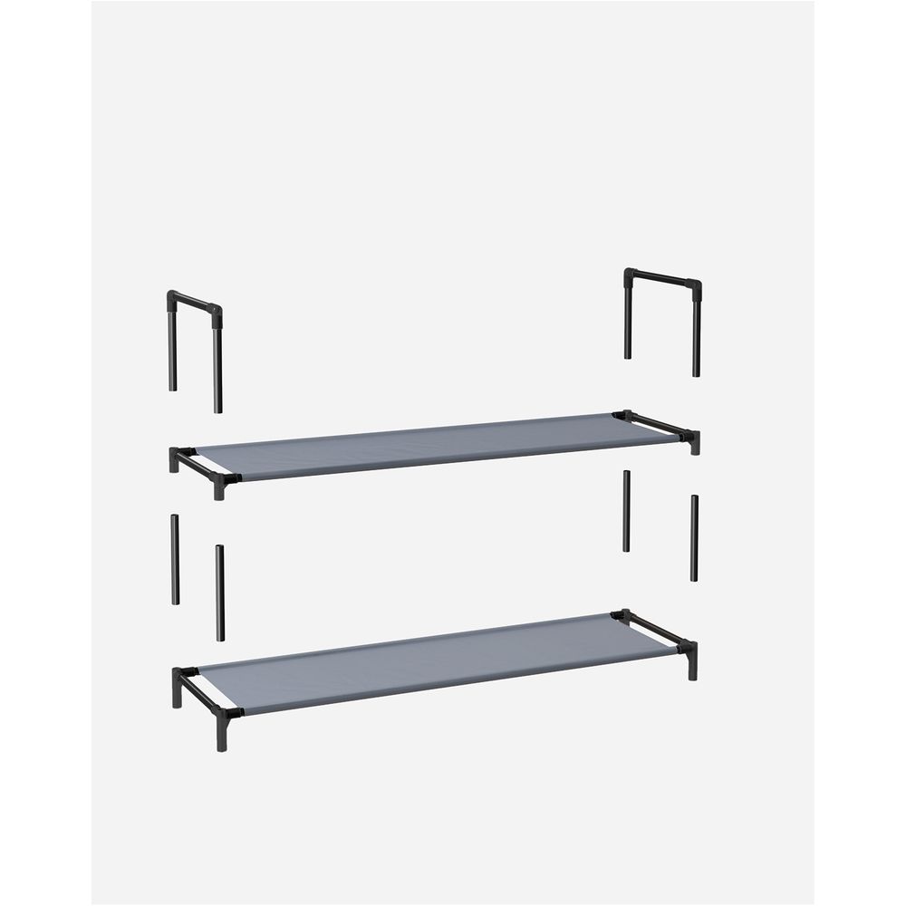 SONGMICS 10-Tier Shoe Shelf with Metal Frame