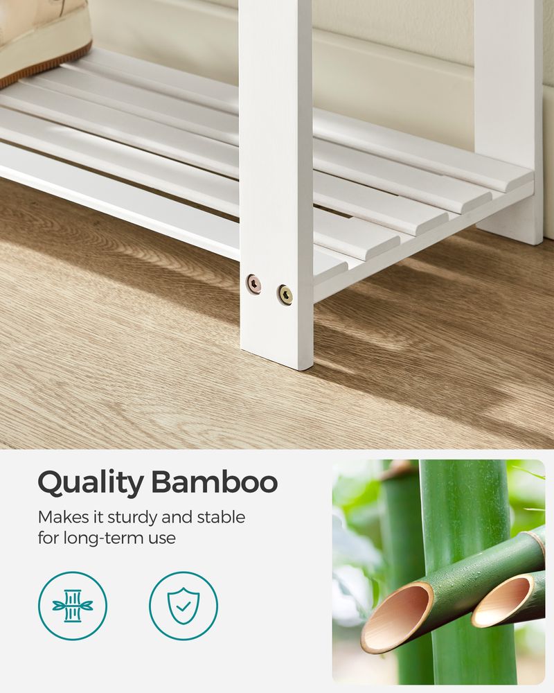 SONGMICS Bamboo Shoe Bench