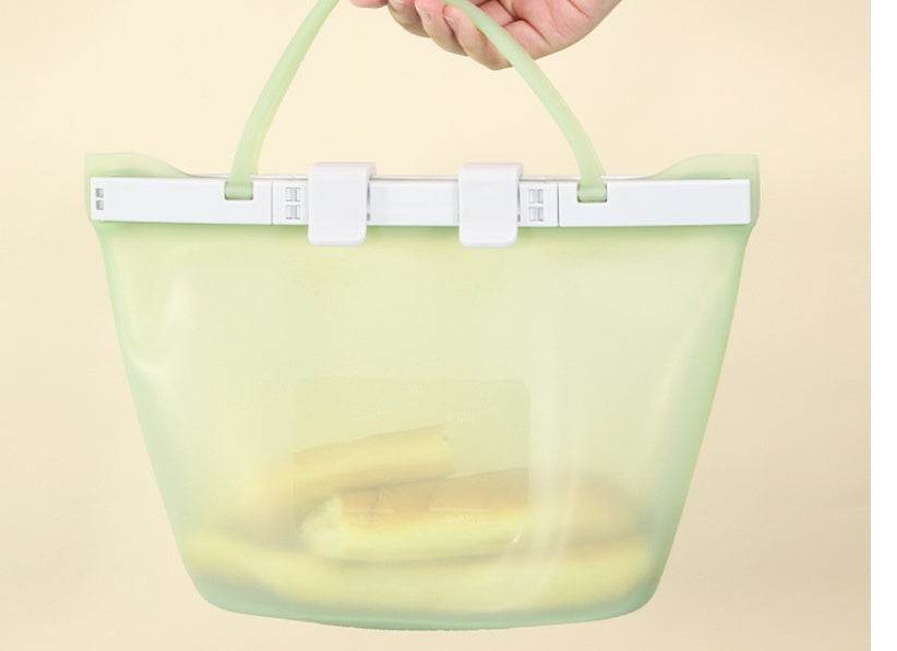 Reusable Silicone Food storage Bag Vacuum Seal Freezer Bag