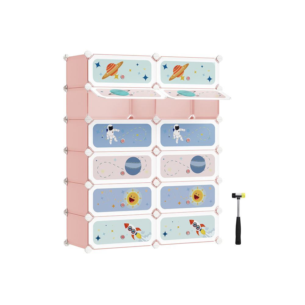 SONGMICS Kids' Shoe Rack with Doors