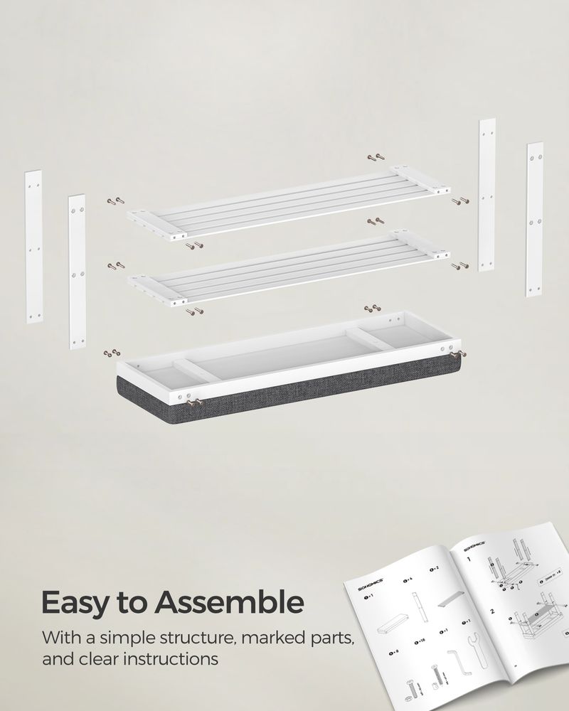 SONGMICS Bamboo Shoe Bench