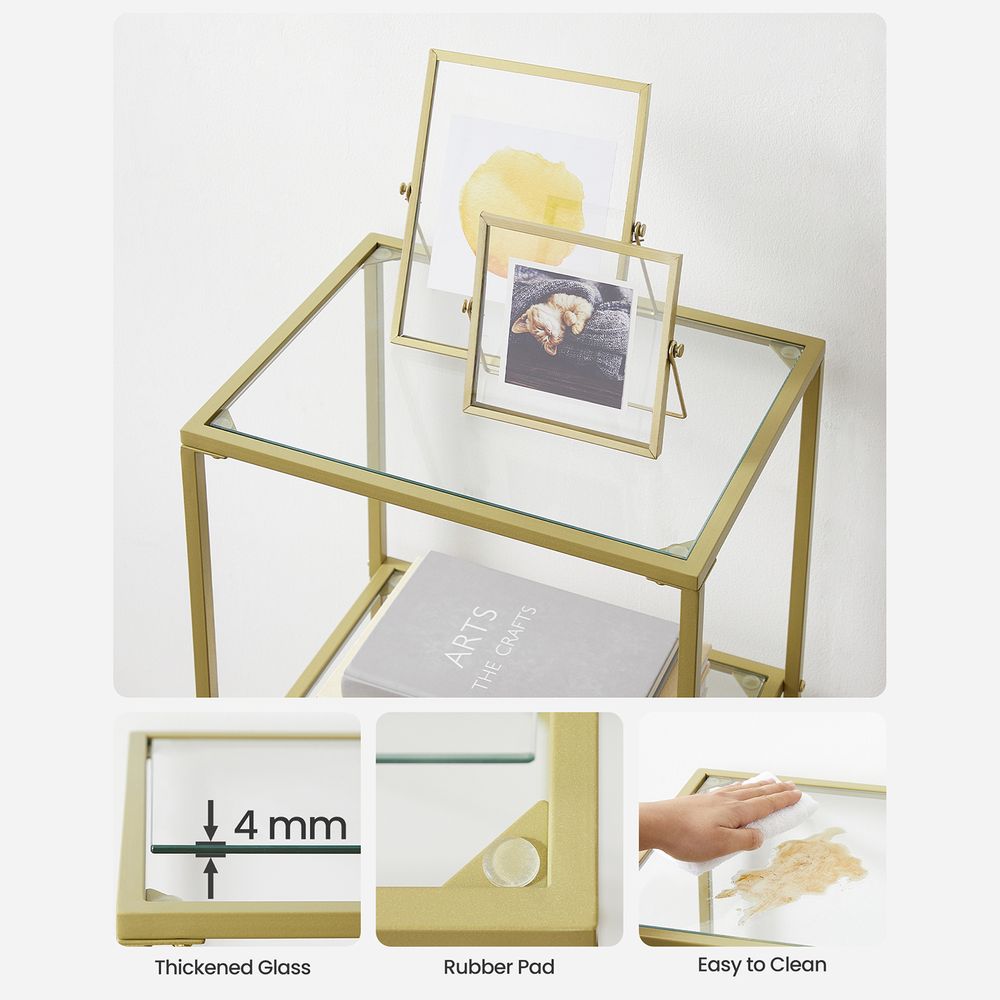 VASAGLE Bookcase, Slim Shelving Unit