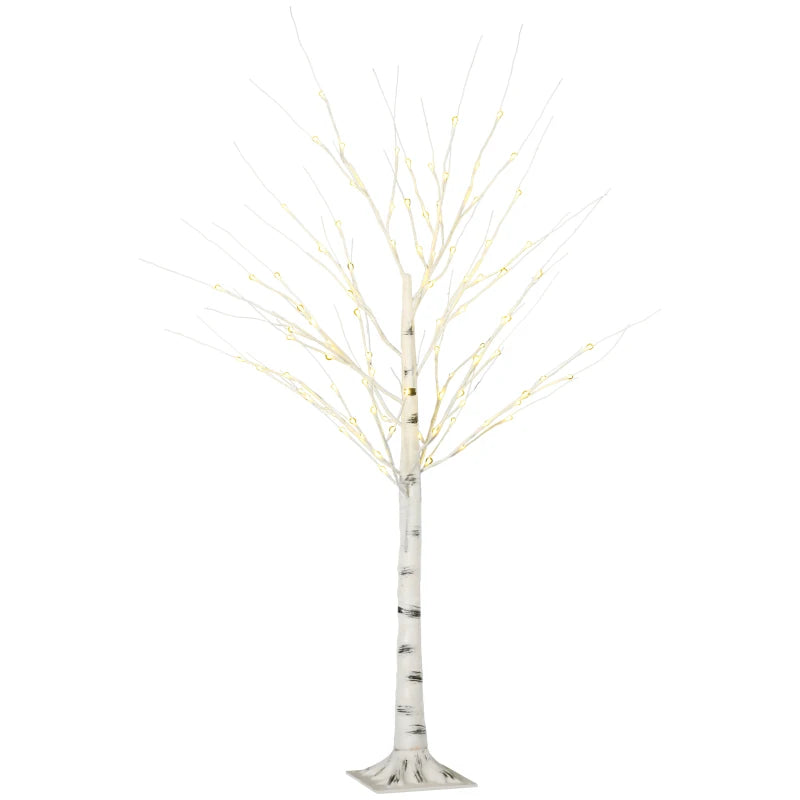 Outsunny Garden Birch Tree Light with 58 Warm LED Lights and 8 Modes, DIY Artificial Lamp for Indoor & Outdoor Parties