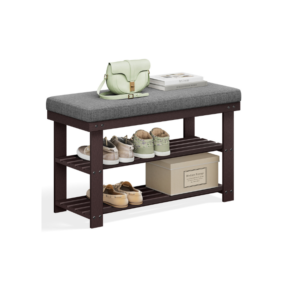 SONGMICS Bamboo Shoe Bench