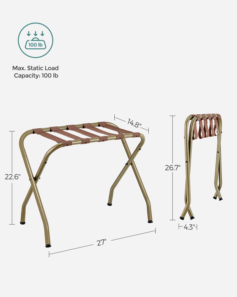 SONGMICS Folding Luggage Rack