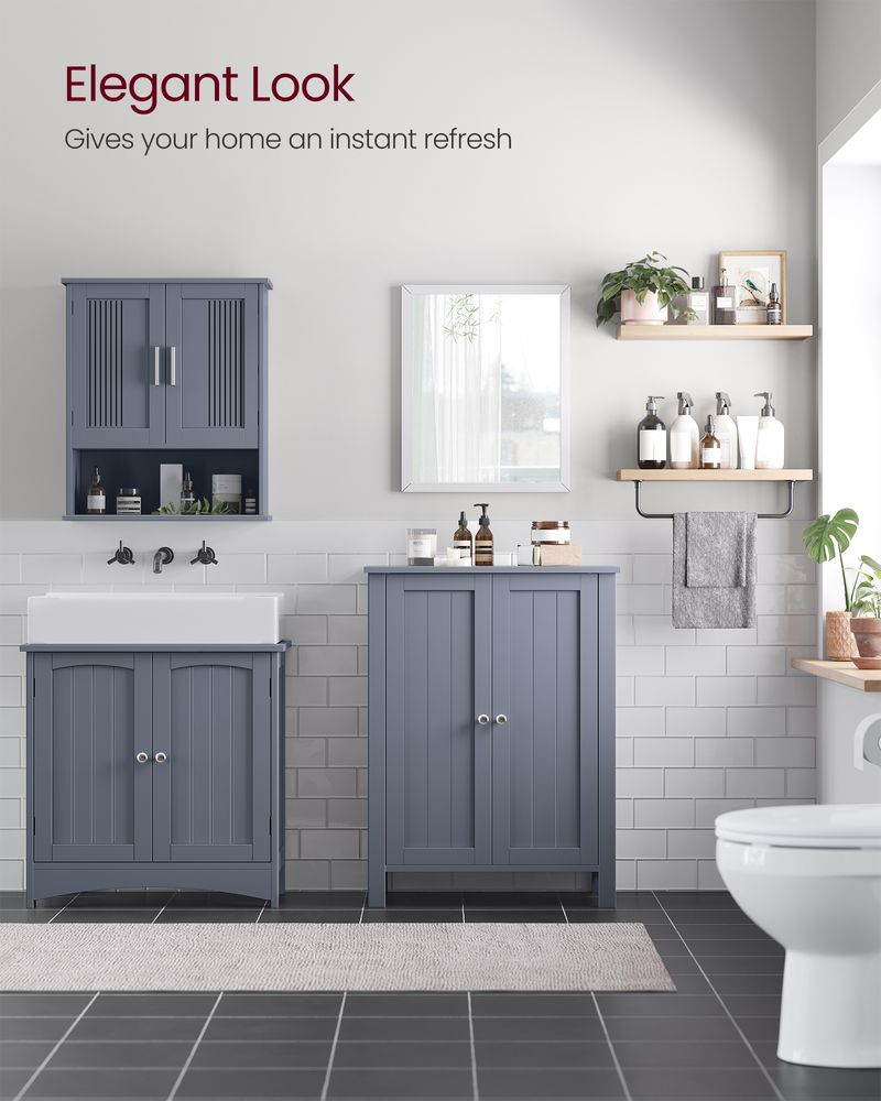 VASAGLE Bathroom Storage Unit with 2 Adjustable Shelves