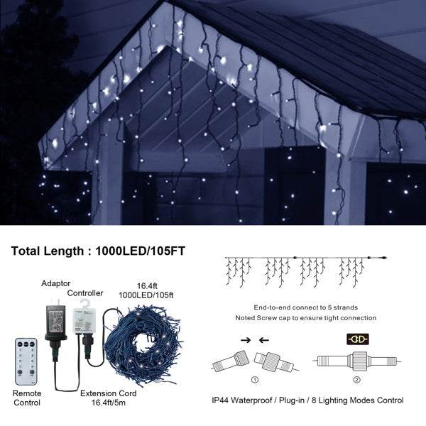 Ice Bar Lamp - Cold White - C-32-meter 1000 Lamp Decor string Lights