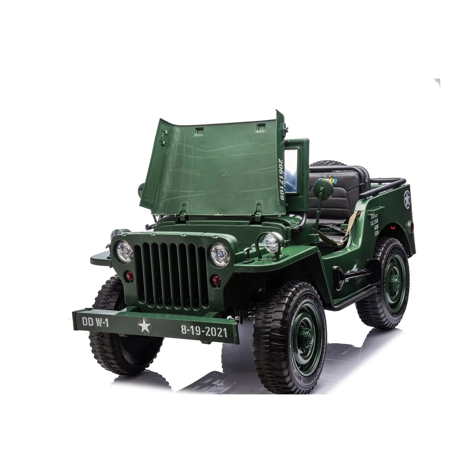 24V Military Willy Truck 3 Seater Electric Ride on