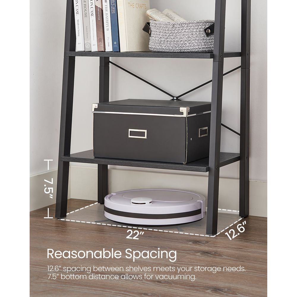 VASAGLE 4-Tier Ladder Shelf with Steel Frame