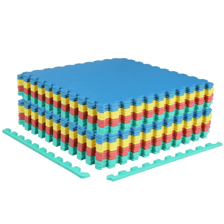 24 Pack Non-Slip Protective Interlocking EVA Foam Floor Tiles