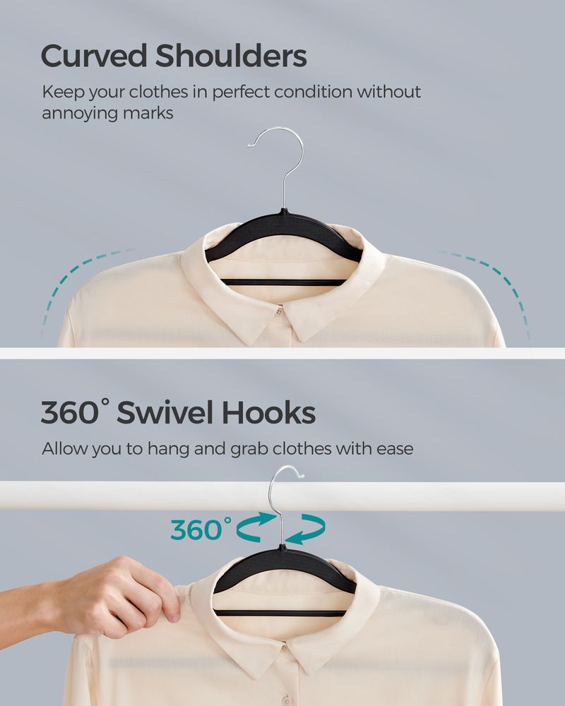 SONGMICS Heavy-Duty Plastic Hangers