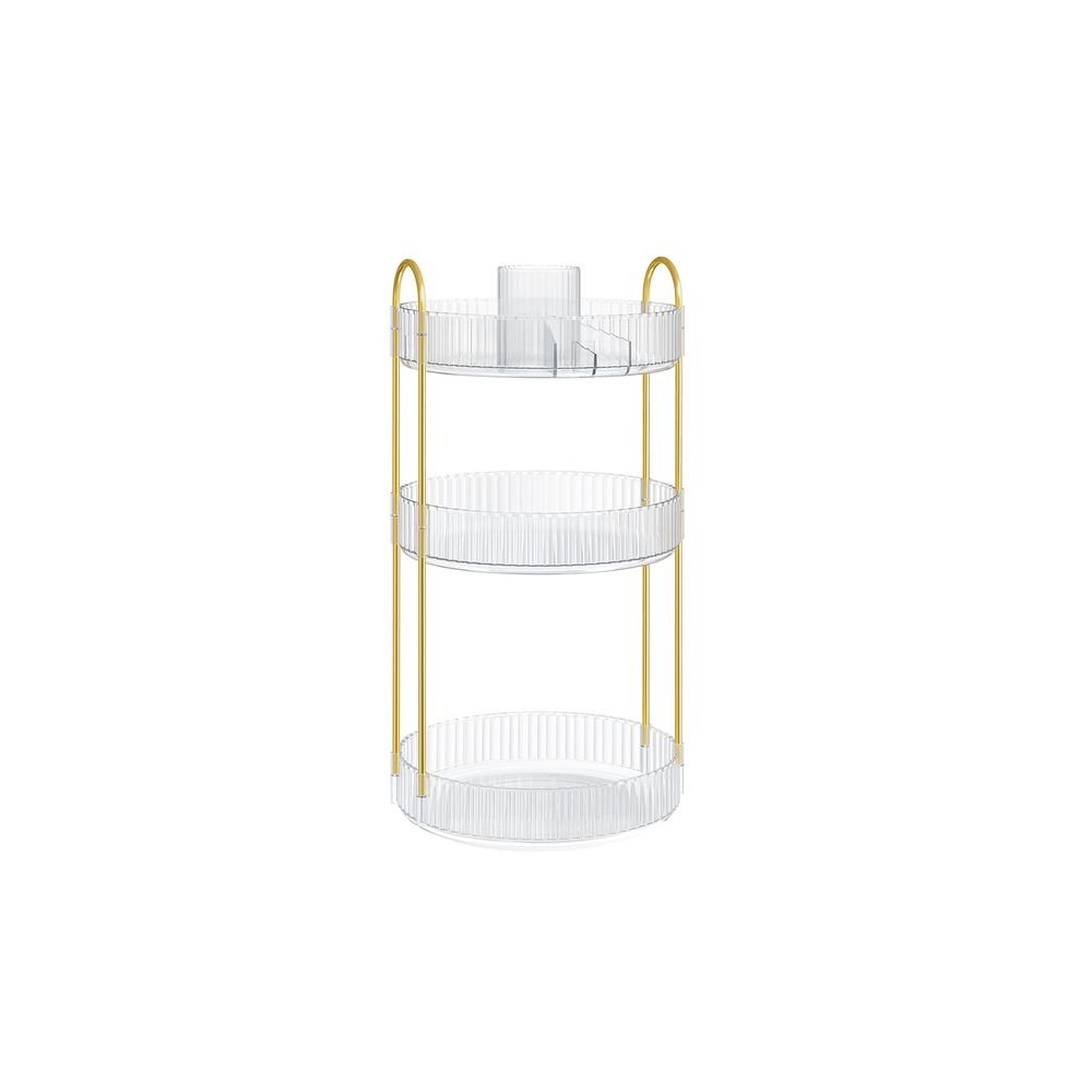 SONGMICS Round Rotating Skincare Organizer Countertop