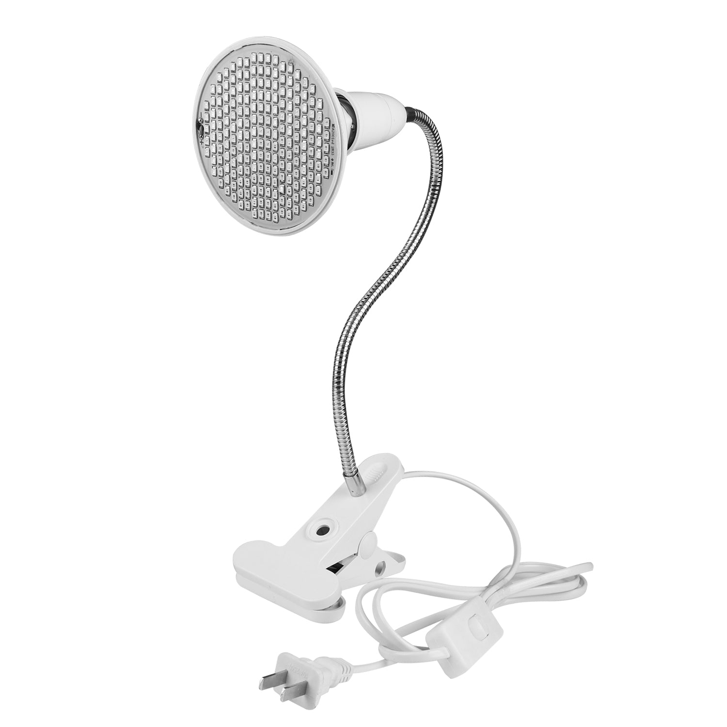 LED Grow Light 12W 200 Red Blue LEDs Plant Grow Lamp 360°Rotatable Plant Light w/ Desk Clip for Plants Indoor