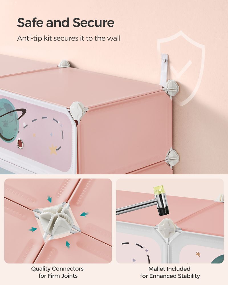 SONGMICS Kids' Shoe Rack with Doors
