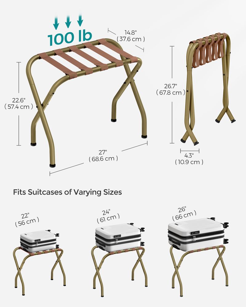 SONGMICS Folding Luggage Rack
