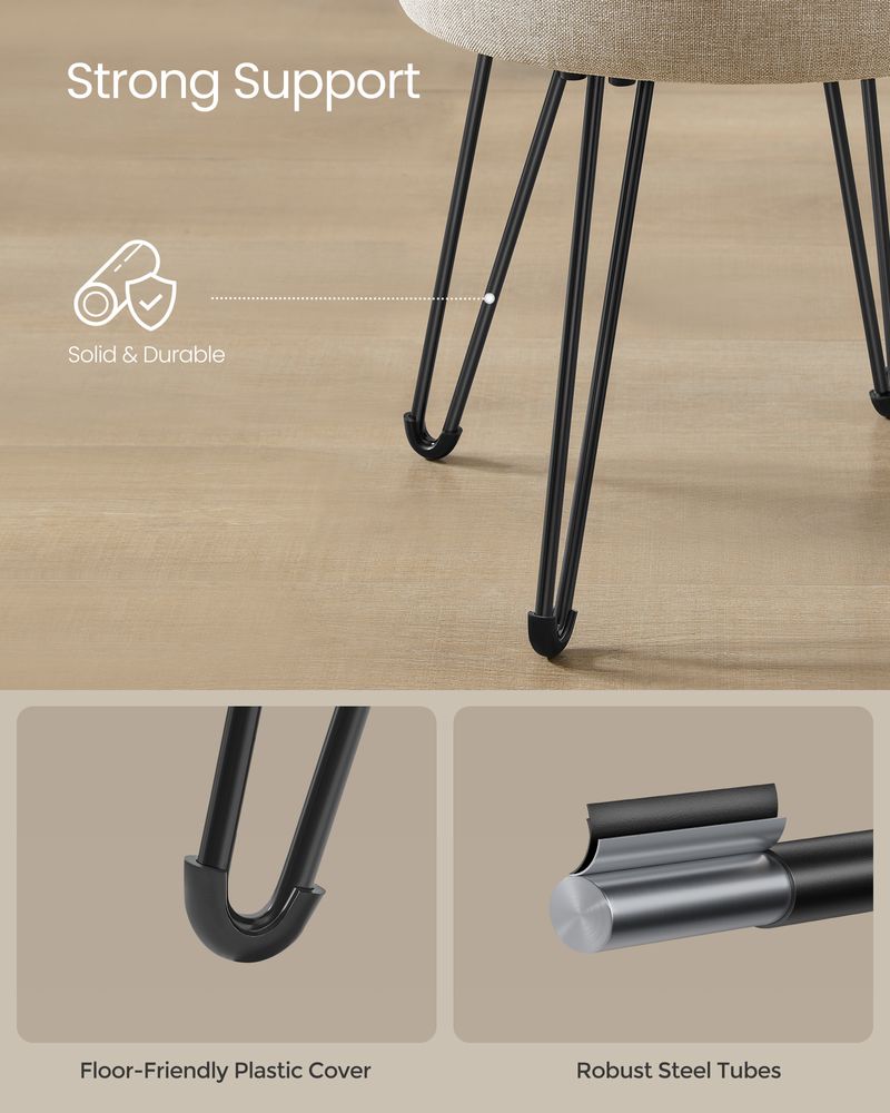 SONGMICS Small Ottoman Stool with Storage