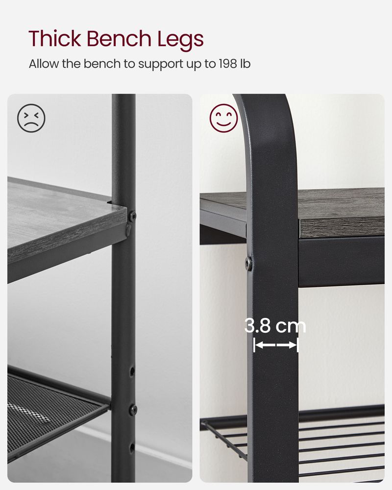 VASAGLE Coat Rack with Shoe Bench for Entryway