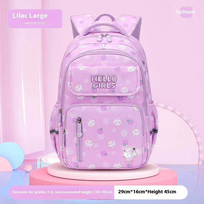6-12-year-old Primary School Children Girls Backpack Large Capacity Schoolbag