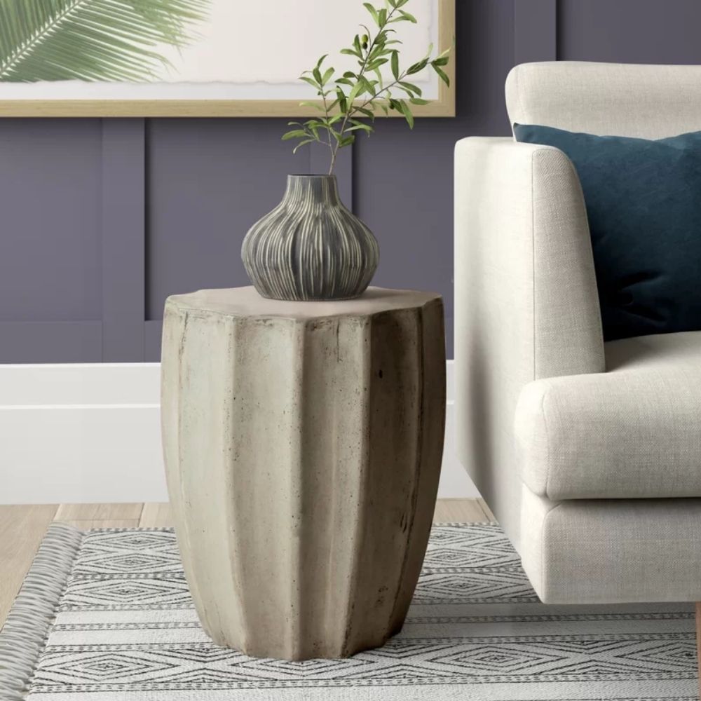 Ricardo Concrete Terrazzo Mid-Century End Table