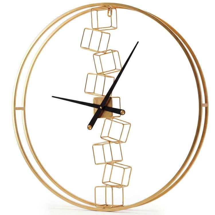 27 Inch Large Wall Clock for Living Room Bedroom Kitchen-Yellow