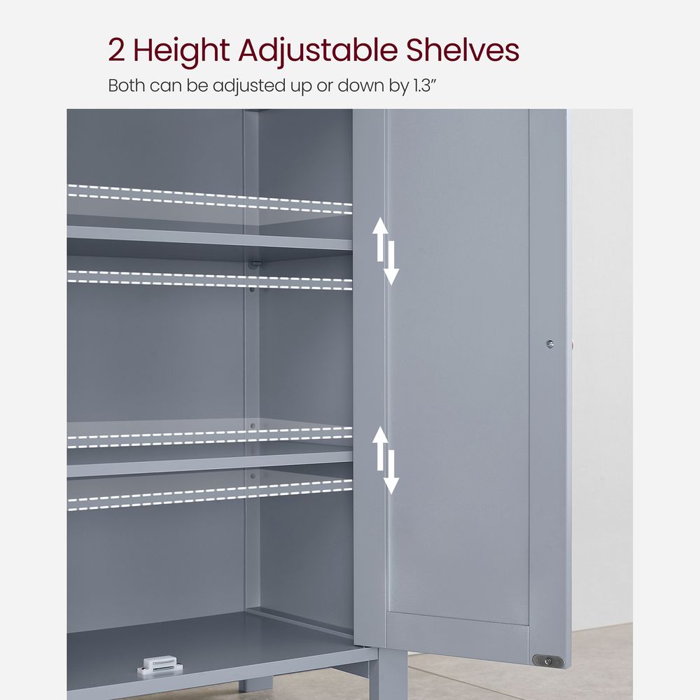 VASAGLE Bathroom Storage Unit with 2 Adjustable Shelves
