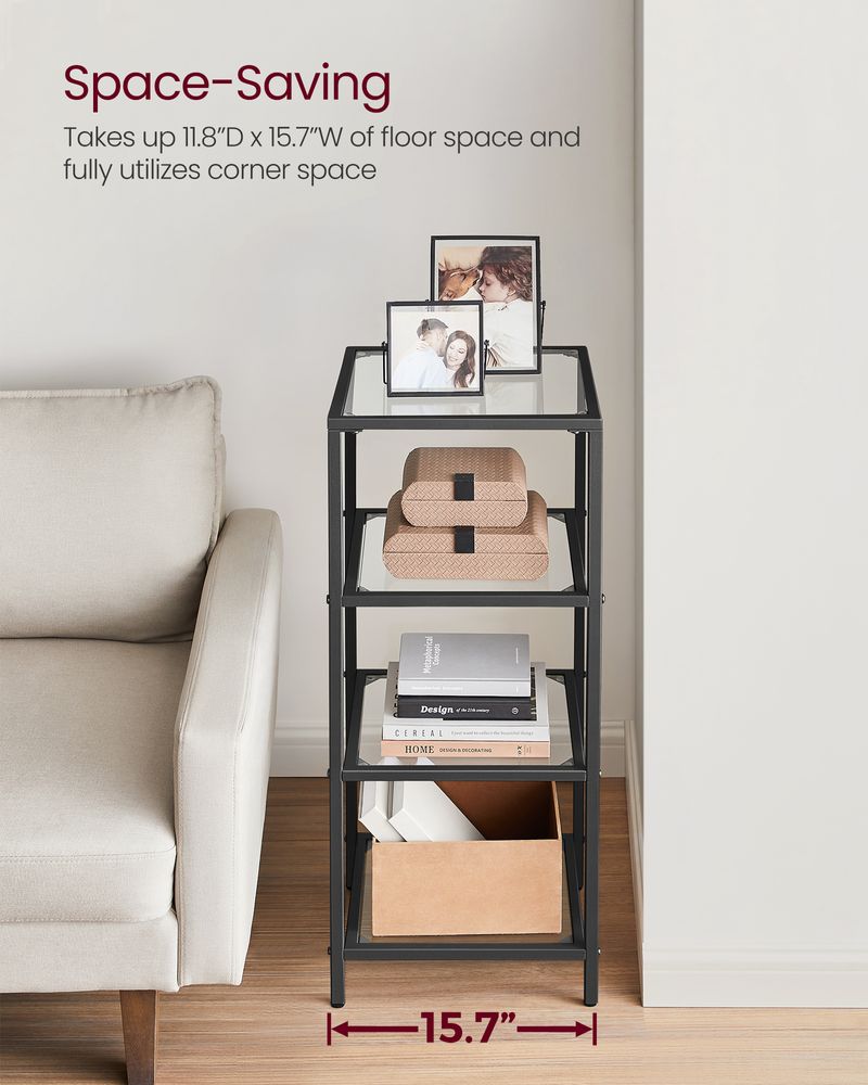 VASAGLE Bookcase, Slim Shelving Unit