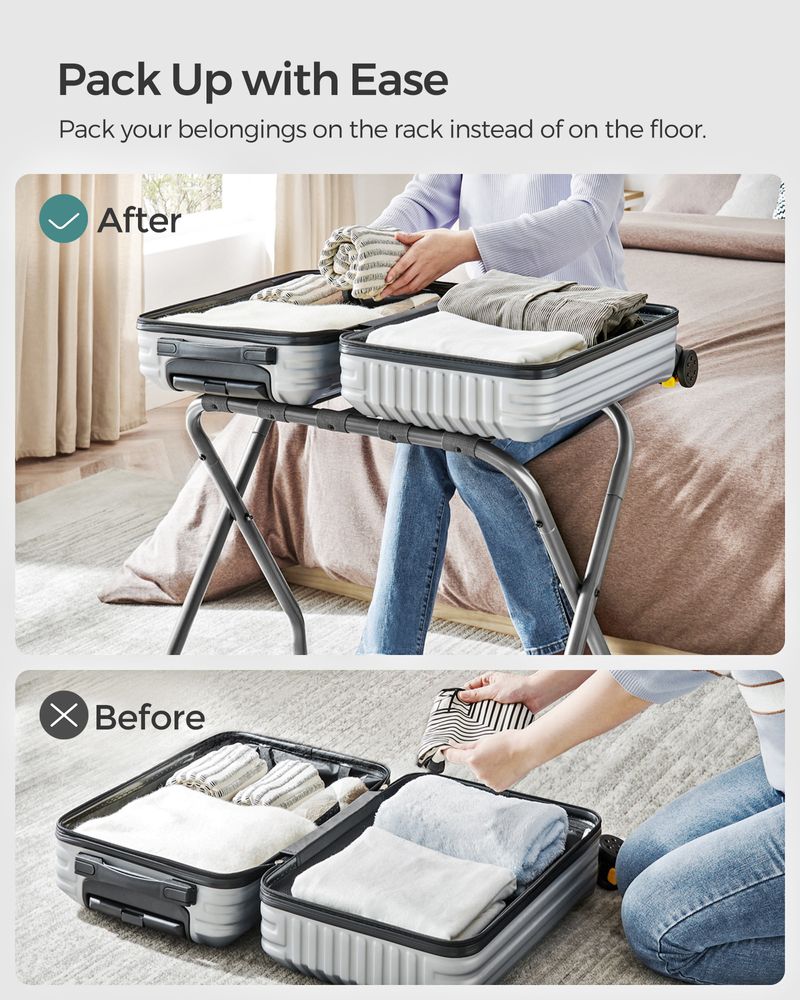 SONGMICS Folding Luggage Rack