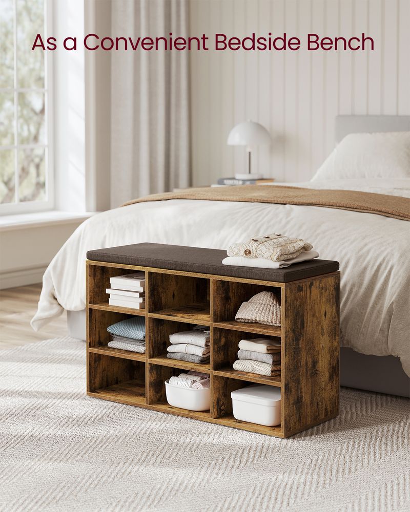 VASAGLE Shoe Bench with Cushion