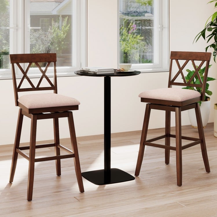 29 Inch Counter Height Barstools with Backrest and Upholstered Seat Cushion for Kitchen Dining Room-29 Inch