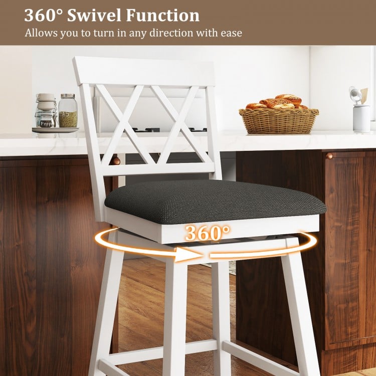 29 Inch Counter Height Barstools with Backrest and Upholstered Seat Cushion for Kitchen Dining Room-29 Inch