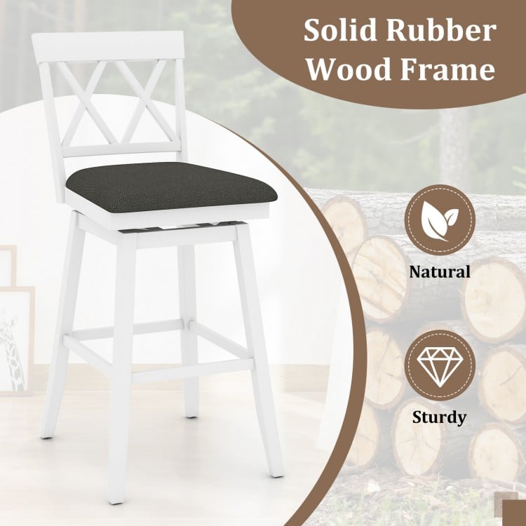 29 Inch Counter Height Barstools with Backrest and Upholstered Seat Cushion for Kitchen Dining Room-29 Inch