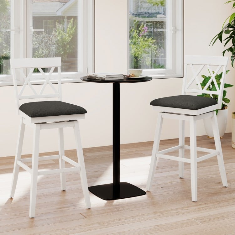 29 Inch Counter Height Barstools with Backrest and Upholstered Seat Cushion for Kitchen Dining Room-29 Inch