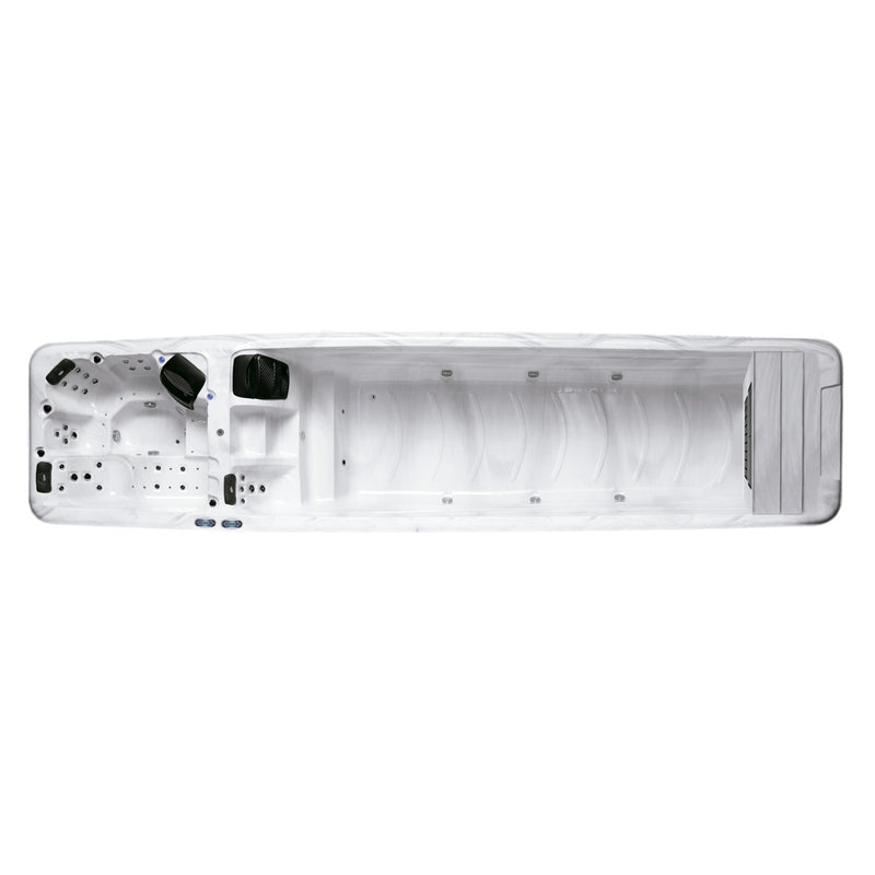 St. Lawrence 29ft 7-Person White Water Swim Spa | Dual Temperature Zones with Propulsion System & Fitness Features
