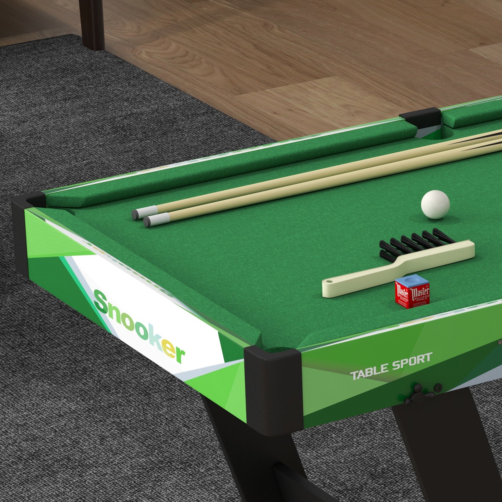 Soozier Mini Pool Table Set 41" Folding Billiard Table with Accessories for Kids Adults Green