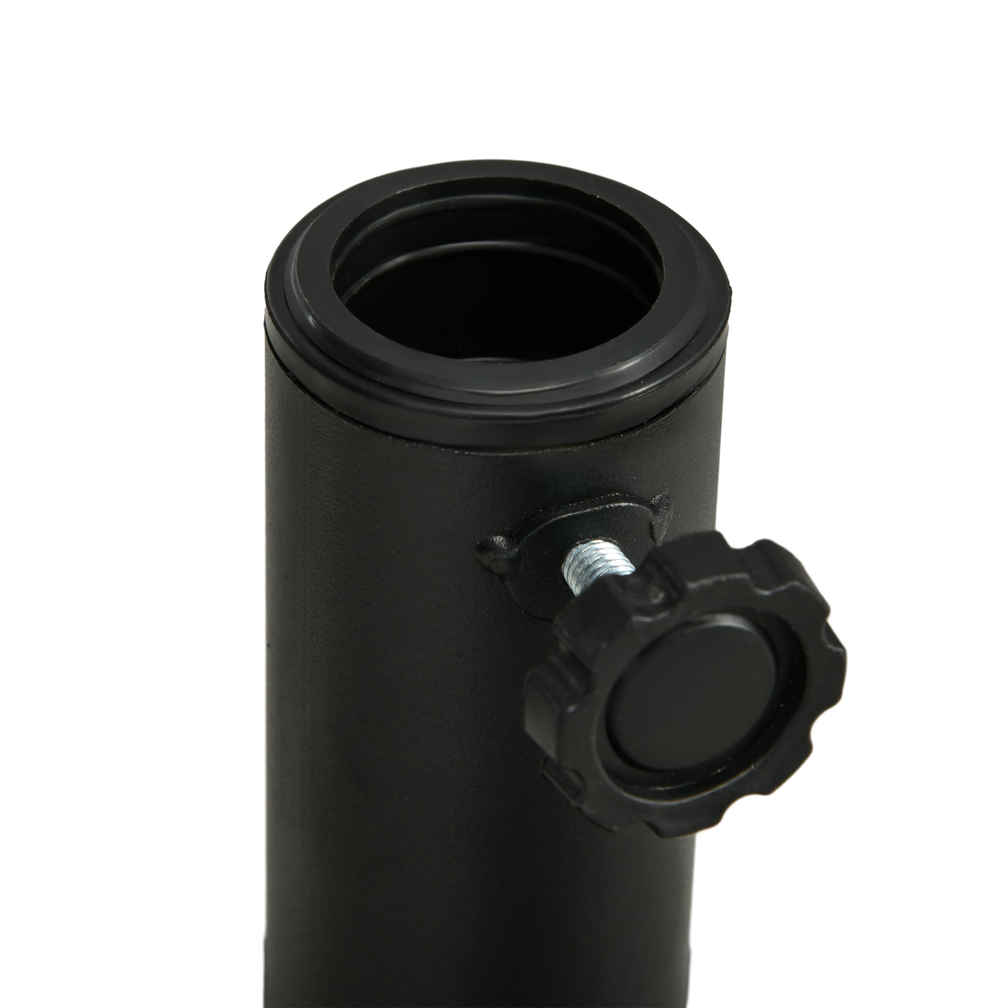 Outsunny 40lbs. Concrete Umbrella Base with Rattan Effect, Heavy Duty Parasol Stand for Outdoor Patio Umbrella, Bronze