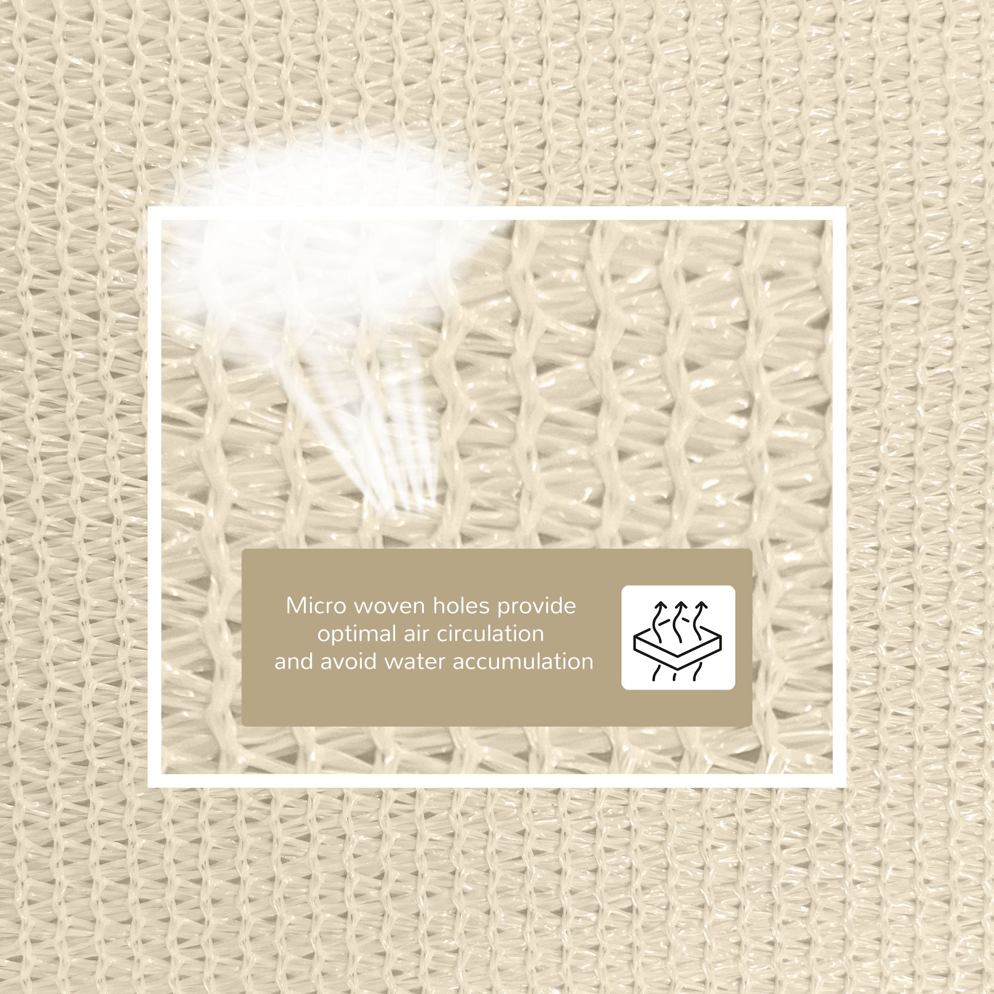 Outsunny Sun Sail Shade: 13'x20' Cream Rectangle UV Protector Canopy for Outdoor Patio & Lawn with Bag