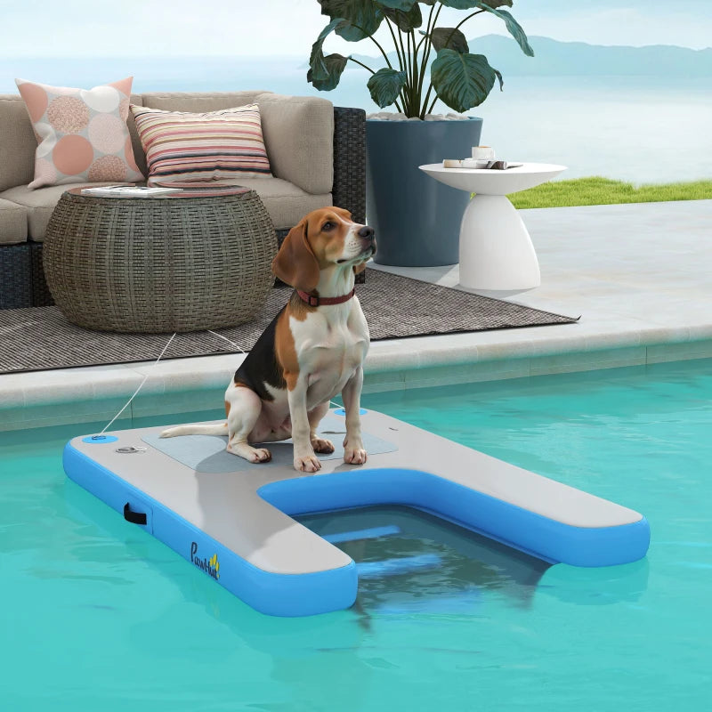 Floating Boat Ramp for Swimming Pets Up to 300 lbs, for Pool, Lake, Boat, Dock