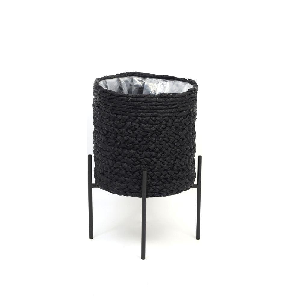 Isha Black Braided Planter