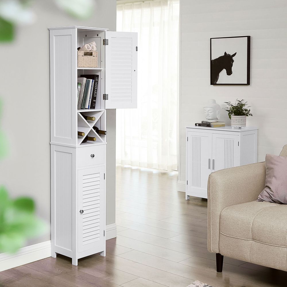 VASAGLE Freestanding Storage Cabinet with Shutter Doors