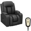 HOMCOM Electric Lift Chair for Elderly, Power Recliner with Footrest, Remote Control, Cup Holders for Living Room, Grey