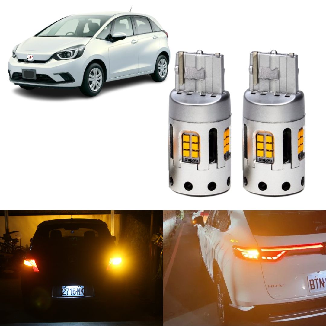 LED Bulb compatible with Honda Fit 2020 2021 2022 2023 2024 LED Turn Signal Light Indicator Light Blinker Light Rear Turn Signal/ Reverse Light Backup Light Tail light/ Fog lights TF1 (White)/ Fog lights TF1 (Yellow)