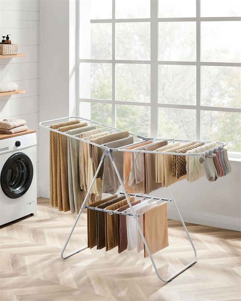 SONGMICS Clothes Drying Rack with Sock Clips