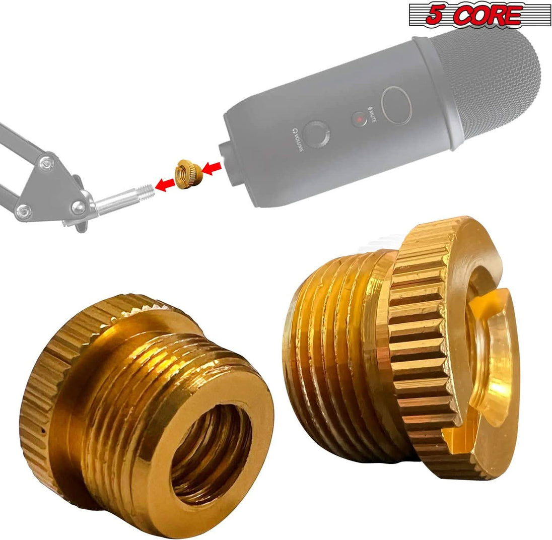 5Core Mic Stand Adapter – 5/8" Male to 3/8" Female Screw Thread Conversion Connector