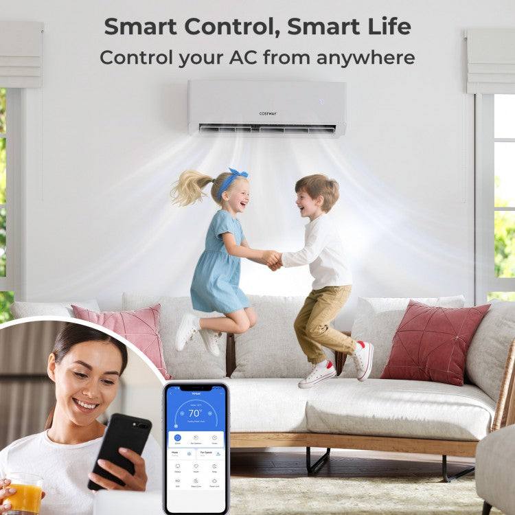 UltrEco Series 36000 BTU 2 Zone 23 SEER2 Mini Split Air Conditioner Wifi Enabled with Heat Pump