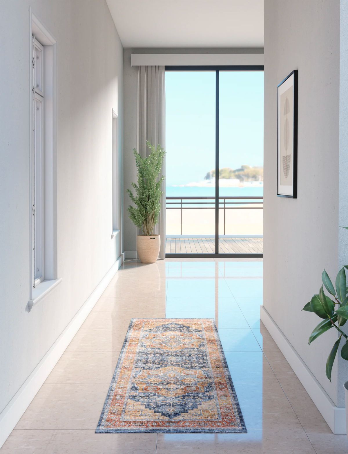 Talia Orange Blue Rug