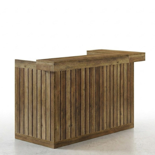 Modern L-Shaped Bar Unit, 4-Tier Corner Liquor Cabinet with Shelving