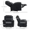 HOMCOM Manual Recliner Chair with Vibration Massage, Side Pockets, Microfibre Reclining Chair for Living Room, Black