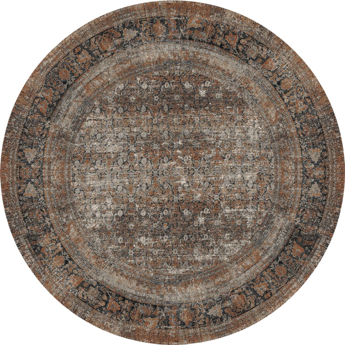 Regal Brown Orange Rug